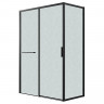 Душевая стенка Grossman Style 100 200.K33.05.100.21.02 профиль Черный матовый стекло шиншилла