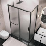 Душевая стенка Grossman Style 100 200.K33.05.100.21.02 профиль Черный матовый стекло шиншилла