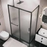 Душевая стенка Grossman Style 100 200.K33.05.100.21.02 профиль Черный матовый стекло шиншилла
