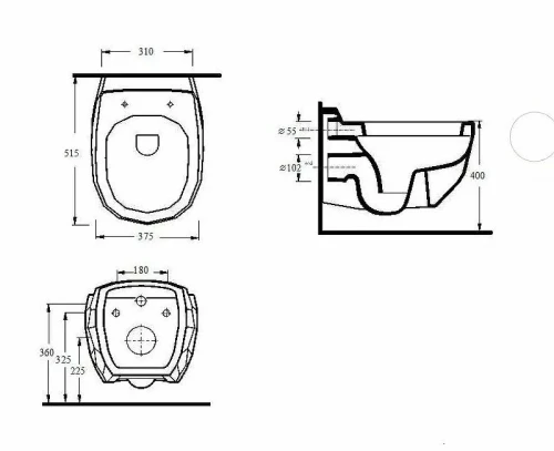 Унитаз beWash Bekinger 87303206 подвесной Черный глянец с сиденьем Микролифт фарфор подвесной