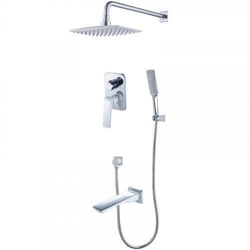 Душевая система Lemark Allegro LM5922CW Хром Белый латунь встраиваемый