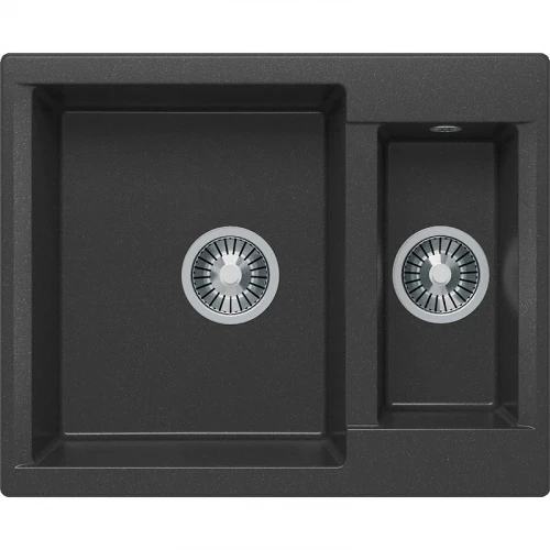 Кухонная мойка Polygran Brig-620 №16 407923 Черная искусственный камень (литьевой мрамор) встраиваемый