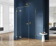Душевой уголок New Trendy Avexa Gold 90х110 L EXK-1748 профиль Брашированное золото стекло прозрачное