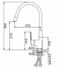 Смеситель для кухни Frap F4453-03 Белый латунь
