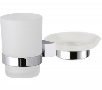 Стакан для зубных щеток с мыльницей Remer SQ SQ17CR цвет Хром