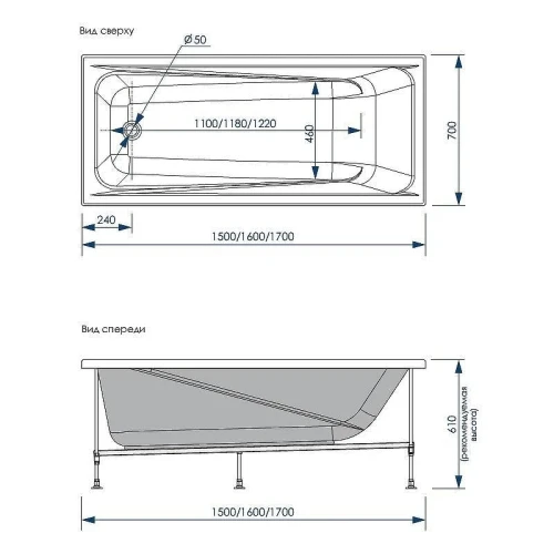 Акриловая ванна Loranto Calgary 160х70 CS00063294 цвет Белый