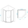 Душевой уголок RGW Hotel HO-084Gb 100x100 350608400-016 профиль Золото брашированное стекло прозрачное