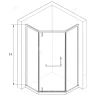 Душевой уголок RGW Hotel HO-084Gb 100x100 350608400-016 профиль Золото брашированное стекло прозрачное