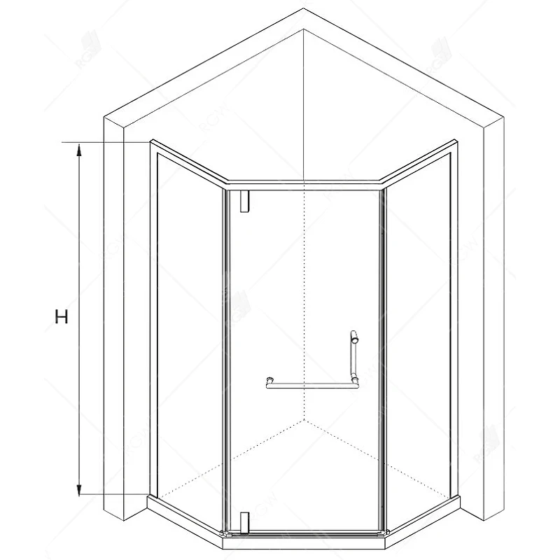 Душевой уголок RGW Hotel HO-084Gb 100x100 350608400-016 профиль Золото брашированное стекло прозрачное