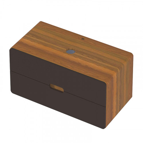 Тумба под раковину 1MarKa Vortex 80П Ц0000033024 подвесная цвет Орех ноче тортона Монолит найт