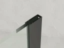 Душевая перегородка Loranto Walk-In 90 CS-W02B-90 профиль Черный матовый стекло прозрачное, лофт клетка