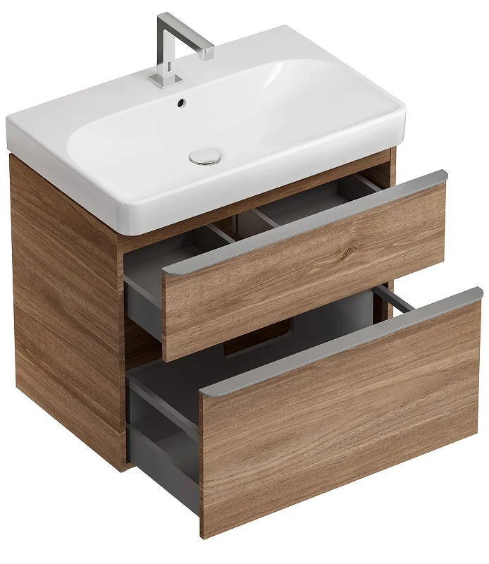 Тумба под раковину Geberit Smyle Square 75 500.353.JR.1 Пекан МДФ / ЛДСП