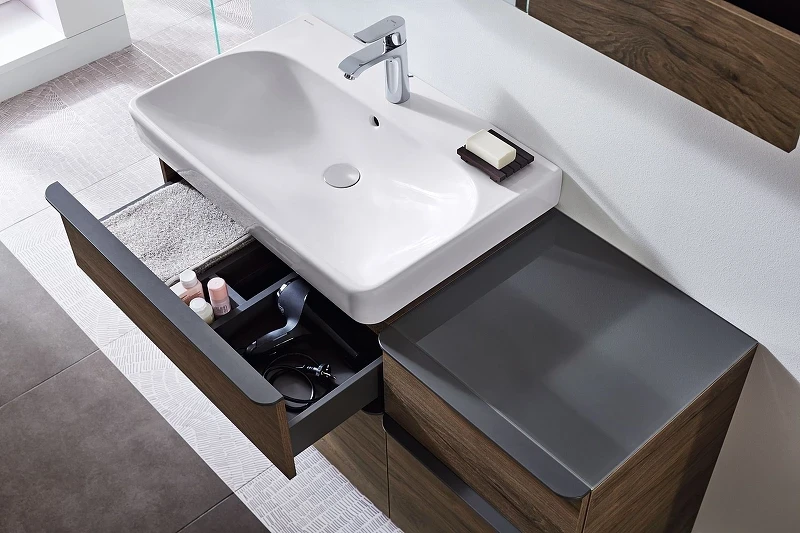 Тумба под раковину Geberit Smyle Square 75 500.353.JR.1 Пекан МДФ / ЛДСП
