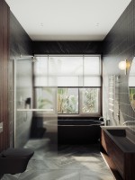 Душевая перегородка Maybah Glass MGD-731-5ш 790x1950 в широком профиле Хром матовый стекло сатиновое