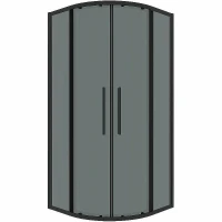 Душевой уголок Grossman Cosmo 90х90 301.K33.02.9090.21.10 профиль Черный матовый стекло тонированное