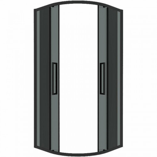 Душевой уголок Grossman Cosmo 90х90 301.K33.02.9090.21.10 профиль Черный матовый стекло тонированное