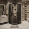 Душевой уголок Grossman Cosmo 90х90 301.K33.02.9090.21.10 профиль Черный матовый стекло тонированное