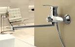 Смеситель для ванны Frap H220 F22001 универсальный Хром латунь на стену