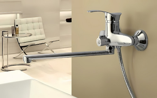 Смеситель для ванны Frap H220 F22001 универсальный Хром латунь на стену