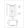 Душевой уголок Grossman Galaxy 120x80 L GR-3120L профиль Хром стекло прозрачное