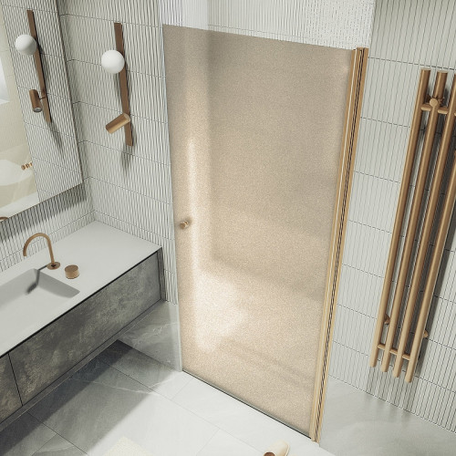 Душевая дверь Maybah Glass MGD-811-2 900x1980 на монопетле Бронза стекло бронзовое матовое