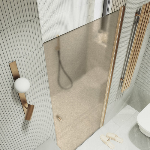 Душевая дверь Maybah Glass MGD-811-2 900x1980 на монопетле Бронза стекло бронзовое матовое