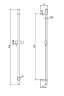 Душевая штанга Fima Carlo Frattini Sliding rail F2150/1NS цвет Черный матовый