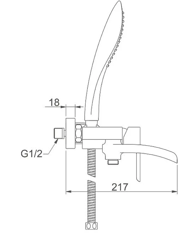 Смеситель для ванны Gappo G48 G3248-8 Белый Хром