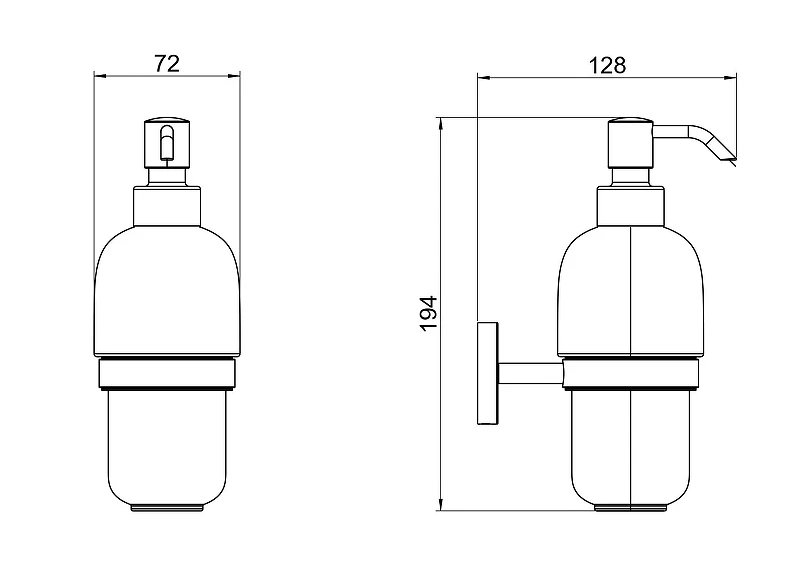 Дозатор для жидкого мыла Aquatek Бетта AQ4605BGM цвет Оружейная сталь
