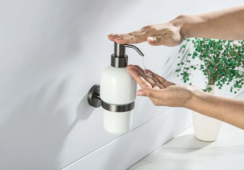 Дозатор для жидкого мыла Aquatek Бетта AQ4605BGM цвет Оружейная сталь