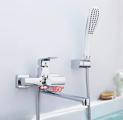 Смеситель для ванны Gappo G50 G2250-8 универсальный Хром латунь на стену