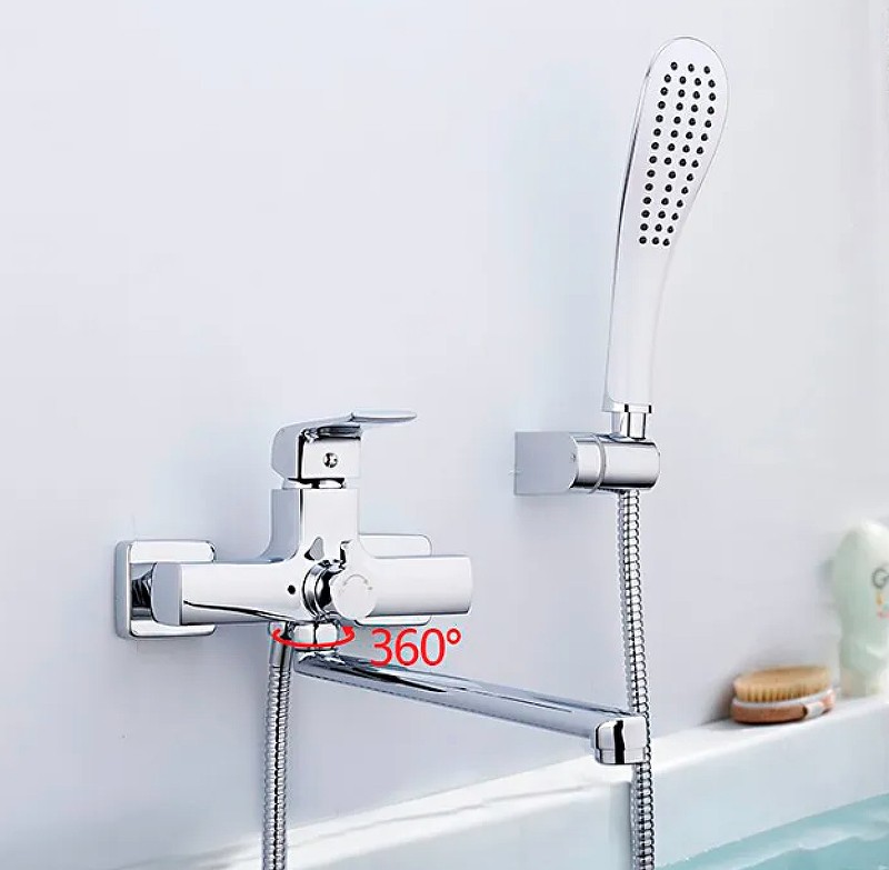 Смеситель для ванны Gappo G50 G2250-8 универсальный Хром латунь на стену