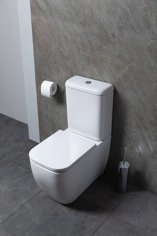 Унитаз компакт Allen Brau Infinity 4.21001.20 Белый без бачка и сиденья фаянс напольный