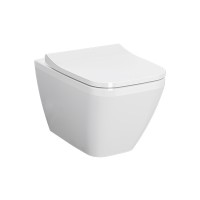 Комплект унитаза с инсталляцией Vitra Integra Square 9856B003-7206 с сиденьем Микролифт и клавишей смыва Хром матовый фарфор подвесной