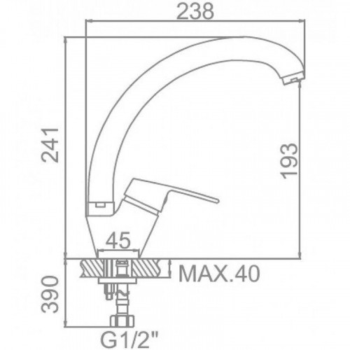 Смеситель для кухни Ledeme H16 4116L Хром
