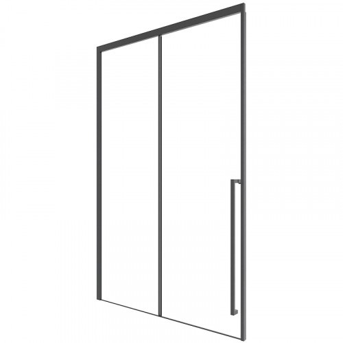 Душевая дверь Timo TDSS-130/03C-8R 1300x2000 T57R раздвижная профиль Черный стекло прозрачное