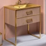 Тумба под раковину Boheme Armadi Art Monaco 80 866-080-CPG Капучино глянец Золото МДФ / ЛДСП