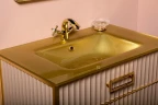 Тумба под раковину Boheme Armadi Art Monaco 80 866-080-CPG Капучино глянец Золото МДФ / ЛДСП