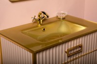 Тумба под раковину Boheme Armadi Art Monaco 80 866-080-CPG Капучино глянец Золото МДФ / ЛДСП