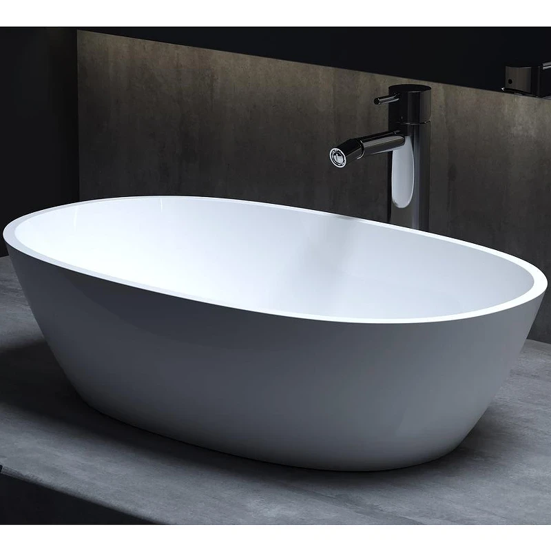 Раковина-чаша Salini Callista 56 106 1101206SM Белая матовая искусственный камень (литьевой мрамор) накладная