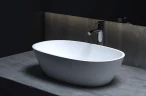 Раковина-чаша Salini Callista 56 106 1101206SM Белая матовая искусственный камень (литьевой мрамор) накладная