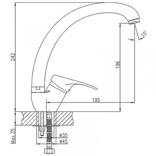Смеситель для кухни Haiba HB4113 Хром