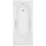 Ванна из искусственного камня Delice Bravo 180х70 DLR330064R-G цвет Белый глянцевый с ручками Хром