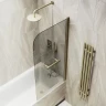Шторка для ванны Maybah Glass MGV-777-2 600х1400 поворотная на монопетле с полотенцедержателем Бронза стекло бронзовое