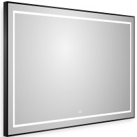 Зеркало BelBagno Kraft 100 SPC-KRAFT-1000-800-LED-TCH-WARM-NERO с подсветкой Черное с сенсорным выключателем и подогревом стекло
