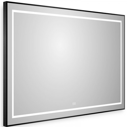 Зеркало BelBagno Kraft 100 SPC-KRAFT-1000-800-LED-TCH-WARM-NERO с подсветкой Черное с сенсорным выключателем и подогревом стекло