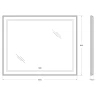 Зеркало BelBagno Kraft 100 SPC-KRAFT-1000-800-LED-TCH-WARM-NERO с подсветкой Черное с сенсорным выключателем и подогревом стекло