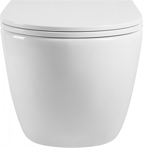 Комплект унитаза с инсталляцией Agger ATI03100+APB100 с сиденьем Микролифт и клавишей смыва Хром глянцевый фарфор подвесной