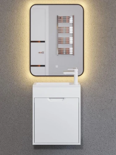 Тумба с раковиной Uperwood Modul 50 393020544 подвесная цвет Белый матовый
