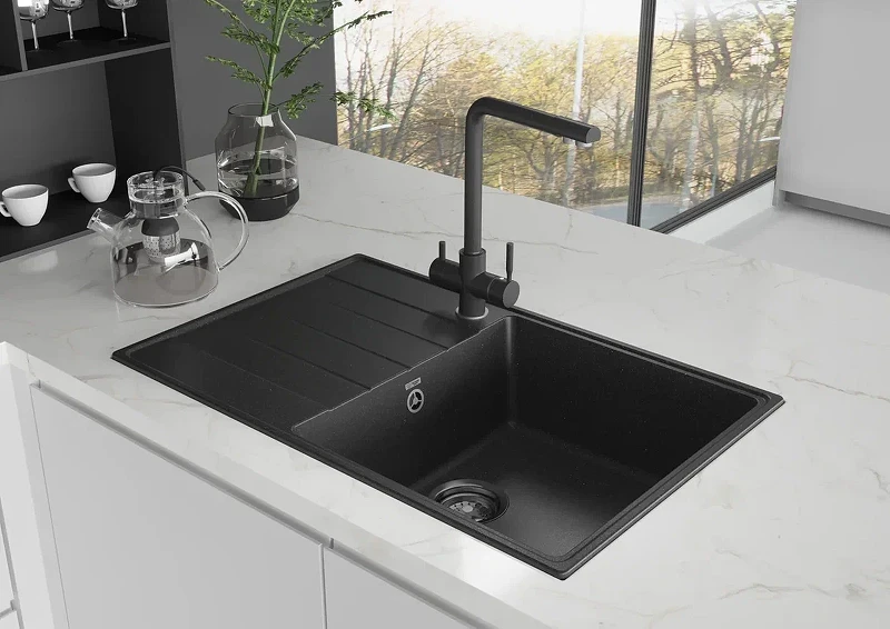 Кухонная мойка Ulgran Quartz Prima 780-01 Жасмин искусственный камень (литьевой мрамор) встраиваемый
